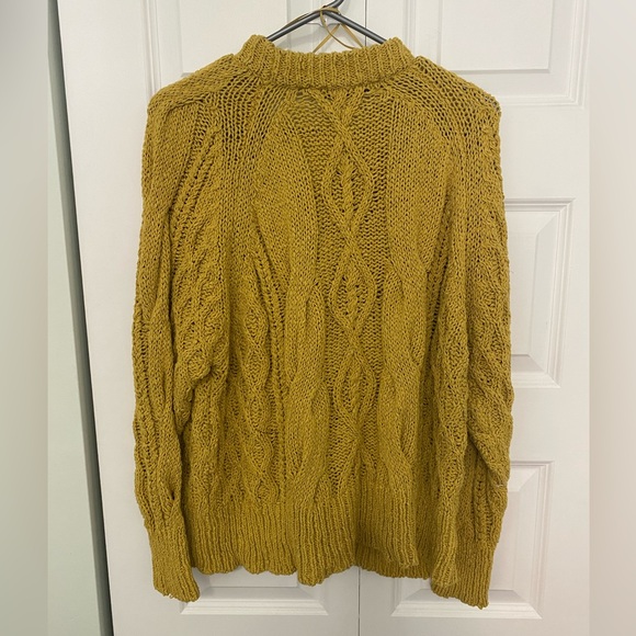 ZARA - mustard yellow cable knit sweater - Picture 3 of 4